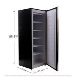 Frigidaire EFRF694, 6.5 cu ft, Upright Freezer, Platinum Series, Stainless steel