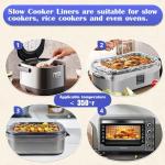 Electric Roaster Liners 34 x 18 Inch Roaster Liners Disposable Fits 16, 18, 22 Quarts Roaster for Electric Roaster for Immediate Cleanup (10 Counts)