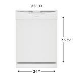 Frigidaire 24 in. White Front Control Smart Built-in Tall Tub Dishwasher