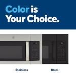 GE Over-the-Range Microwave Oven with Recirculating Venting, 1.8 Cu. FT, 900W, 12.8” Removable Turntable, 10 Power Levels, Black