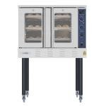 KoolMore 38 in. Full-Size Single Deck Commercial Liquid Propane Convection Oven 54,000 BTU with Casters in Stainless-Steel(KM-CCO54-LPC)