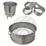 TECHTONGDA Stainless Steel Duck Oven Commercial Charcoal Roast Duck Oven, 23.6x23.6x53in Chicken Duck Roaster Cooker with 15 Hooks 20 Tail Pins