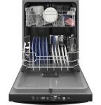 GE 24 in. Built-in Tall Tub Top Control Black Dishwasher w/Sanitize, Dry Boost, 52 dBA GDT550PGRBB