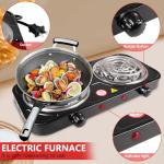 Timoau Electric Countertop Burner, Double Burner, 2000W Induction Cooktop, Portable Electric Hot Plate, 5 Level Adjustable Temperature Control Cooking Ranges for Home Dorm Camping Cooking