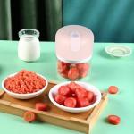 Mini Food Processor 3 Blades Electric 250ml Usb (Pink)