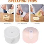 Mini Food Processor 3 Blades Electric 250ml Usb (Pink)