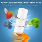 Mini Food Processor 3 Blades Electric 250ml Usb (Pink)