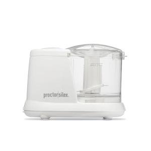 Proctor Silex Durable Electric Vegetable Chopper & Mini Food Processor for Chopping, Puree & Emulsify, 1.5 Cup, White
