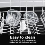 Proctor Silex Durable Electric Vegetable Chopper & Mini Food Processor for Chopping, Puree & Emulsify, 1.5 Cup, White