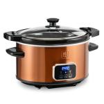 Toastmaster 4-Quart Digital Slow Cooker with Locking Lid - Food Warmer for Dip, Soups, Parties, Meal Preparation & More - Copper
