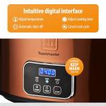 Toastmaster 4-Quart Digital Slow Cooker with Locking Lid - Food Warmer for Dip, Soups, Parties, Meal Preparation & More - Copper
