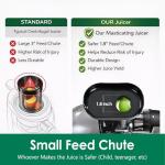 Slow Masticating Juicer,Brecious Cold Press Juicers with 2 Speed Modes & Quiet Motor,Juicers Machines Vegetable and Fruit with Reverse Function,Celery Juicer,BPA-Free,Easy to Clean (Silver)