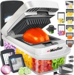 Mueller Pro-Series 10-in-1, 8 Blade Vegetable Chopper, Mandoline Slicer, Food Chopper with Container, Fruit Slicer, Kitchen Gadgets & Accessories, Home Essentials