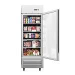 kalifon 27" Reach-in Commercial Freezer with 2 Solid Door & 4 Shelves, 23 Cu.ft Stainless Steel Freezer Fan Cooling Freezer for Restaurant, Bar, Home, Shop, and Business