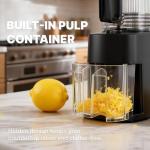 Cold Press Juicer, 5.5" Wide Feed Chute Juice Machine, High Juice Yield, Slow Masticating Juicer for Whole Vegetables & Fruits, Black