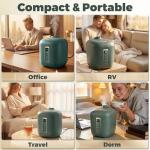 CHACEEF Mini Rice Cooker 2 Cups Uncooked, 1.2L Rice Cooker Small, Portable Non-Stick Small Travel Rice Maker, BPA Free, Smart Control Multifunction Cooker with 24 Hours Timer Delay & Keep Warm Function, Green