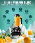 WantJoin Professional Blender, 68oz Commercial Blender for kitchen Max 1800W High Power Home and Commercial with Timer, Smoothie Maker 2200ml for Crushing Ice, Frozen Dessert, Soup,fish