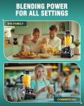 WantJoin Professional Blender, 68oz Commercial Blender for kitchen Max 1800W High Power Home and Commercial with Timer, Smoothie Maker 2200ml for Crushing Ice, Frozen Dessert, Soup,fish