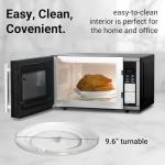 Countertop Microwave Ovens 0.7 Cu. Ft. 700 Watts Microwave Oven With LED Lighting,Turntable and Child Lock,Compact Microwave Perfect for Apartments and Dorms,Easy Clean Interior, Black