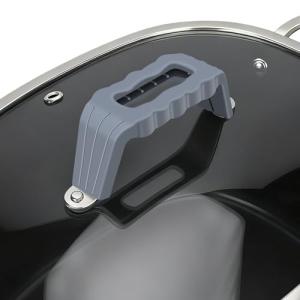 For Ninja Crockpot Slow Cooker Silicone Lid Handle Cover, for Ninja Foodi Possiblecooker Pro Silicone Lid Handle Cover, Sleeve, Holder, Glove,Grip,Kitchen Accessories,Heat-Resistant,No More Hand Burns