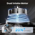 VIKIO HOME Wall Mount Range Hood 30 inch, 580 CFM, Ducted/Ductless Convertible, Stainless Steel Kitchen Vent Hood with 3-Speed Fan and LED Lights