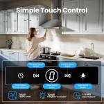 VIKIO HOME Wall Mount Range Hood 30 inch, 580 CFM, Ducted/Ductless Convertible, Stainless Steel Kitchen Vent Hood with 3-Speed Fan and LED Lights