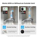 VIKIO HOME Wall Mount Range Hood 30 inch, 580 CFM, Ducted/Ductless Convertible, Stainless Steel Kitchen Vent Hood with 3-Speed Fan and LED Lights