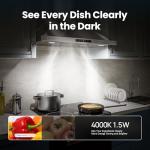 VIKIO HOME Wall Mount Range Hood 30 inch, 580 CFM, Ducted/Ductless Convertible, Stainless Steel Kitchen Vent Hood with 3-Speed Fan and LED Lights