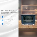 Cadco OV-023 23-5/8" Half-Size Countertop Convection Oven for Restaurant Hotel Food Truck Concession Kiosk, (4) Half-Size Sheet Pan Capacity and Manual Controls, Stainless Steel, 208/240V, NSF