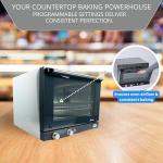 Cadco OV-023 23-5/8" Half-Size Countertop Convection Oven for Restaurant Hotel Food Truck Concession Kiosk, (4) Half-Size Sheet Pan Capacity and Manual Controls, Stainless Steel, 208/240V, NSF