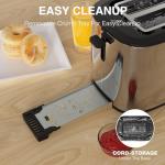 Anfilank Toaster 4 Slice Long Extra Wide Slot 1.5" with Countdown Timer, 6 Browning Settings, Built-in Warming Rack, Bagel/Cancel/Defrost Functions, Removable Crumb Tray-Stainless Steel