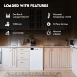 Equator18"Built in Dishwasher 10 place Wine Rack 8 Wash Sensor Wash Delay1/2Load 110V E-Star ADA in White