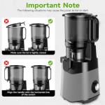 EanOruus Cold Press Juicer, 5.8" Wide Feed Chute Juice Extractor Machine with 400W, High Juice Yield, Slow Masticating Juicer for Whole Vegetables & Fruits, Dark Grey
