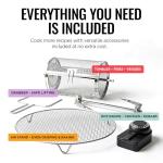 Non Toxic Air Fryer™ - Glass AirFryer 5 Quart w/ 360 Visibility, Self-Cleaning, 400F Vortex Air Fryer for Even Cooking, BPA-Free Teflon Free, 9-in-1 Functions, Rotisserie, Roast, Bake, White