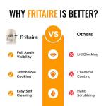 Non Toxic Air Fryer™ - Glass AirFryer 5 Quart w/ 360 Visibility, Self-Cleaning, 400F Vortex Air Fryer for Even Cooking, BPA-Free Teflon Free, 9-in-1 Functions, Rotisserie, Roast, Bake, White