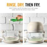 Non Toxic Air Fryer™ - Glass AirFryer 5 Quart w/ 360 Visibility, Self-Cleaning, 400F Vortex Air Fryer for Even Cooking, BPA-Free Teflon Free, 9-in-1 Functions, Rotisserie, Roast, Bake, White