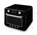 SMEG COF01Countertop Combi Oven - Multi-Function Grill, Air Fry, Steam, Bake, Convection, Defrost, and Warm, 10 Cooking Functions - Made In Italy (Black)