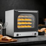 Culistra Commercial Covection Oven, 66Qt/62L, Half-Size Electric Convection Oven Contertop, 1750W, Enameled, Stainless Steel Chamber, 4-tier Toaster, for Catering, Bakeries, Hotel, CSA Certification