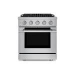 Hauslane 30" Gas Range in Stainless Steel, 4 Burners up to 20,000 BTU 4.2 cu. ft., Convection Oven with 5 Rack Positions, 5-Year Warranty, Convertible NG/LP Cool-Touch Triple-Layer Door