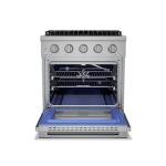 Hauslane 30" Gas Range in Stainless Steel, 4 Burners up to 20,000 BTU 4.2 cu. ft., Convection Oven with 5 Rack Positions, 5-Year Warranty, Convertible NG/LP Cool-Touch Triple-Layer Door