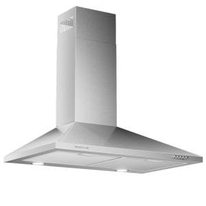 SOONYE 450 CFM 30 inch Range Hood, Stainless Steel Wall Mount Vent Hood, Convertible to Ductless/Ducted with LED Lights, 3 Speed Exhaust Fan