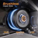 SOONYE 450 CFM 30 inch Range Hood, Stainless Steel Wall Mount Vent Hood, Convertible to Ductless/Ducted with LED Lights, 3 Speed Exhaust Fan