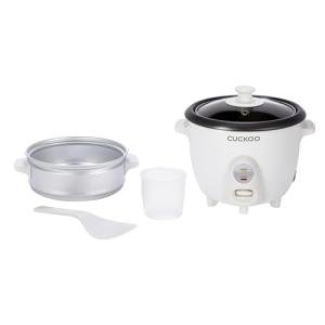 CUCKOO One Touch Rice Cooker 3-Cup (Uncooked) / 6-Cup (Cooked), Mini Rice Cooker & Warmer with Steamer Tray, Versatile Grain Cooker, Soup Maker, Auto Keep Warm, White (CR-0301C)
