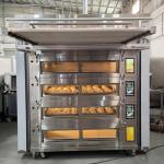 Commercial Baking Convection Oven with Steam Function: Electric Large Capacity Rotary Rack/Deck | Energy Efficient Fast Cooking & Better Browning for Pastry