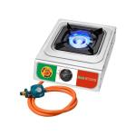 Vivicreate 10000 BTU Single Burner Propane Gas Stove Outdoor Camping Cooker Portable Stainless Steel Cooktop with Hose for BBQ Frying Boiling High BTU Estufa Portátil Fogón de Gas