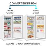 Kenmore 17.0 Cubic Feet Capacity Upright freezer - Convertible Refrigerator/Freezer, 4 Shelves, Garage Ready, Meat Storage, Auto Defrost, Congelador For Home, Apartment, Basement, Dorm,White