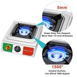 Vivicreate 10000 BTU Single Burner Propane Gas Stove Outdoor Camping Cooker Portable Stainless Steel Cooktop with Hose for BBQ Frying Boiling High BTU Estufa Portátil Fogón de Gas