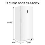 Kenmore 17.0 Cubic Feet Capacity Upright freezer - Convertible Refrigerator/Freezer, 4 Shelves, Garage Ready, Meat Storage, Auto Defrost, Congelador For Home, Apartment, Basement, Dorm,White