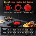Dual Coils Design of Single Burner Electric Cooktop, 1800W Infrared Ceramic Hot Plate for Cooking, Portable Countertop or 12 inch Built-in Radiant Stove Top Cooker, Compatible with All Cookware