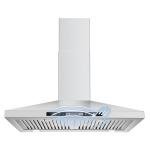 SNDOAS Wall Mount Range Hood 30 inch with Touch and Gesture Sensing Control,Chimney-Style Stainless Steel Range Hood,Vent Hood 30 inch Ducted/Ductless Convertible Kitchen Hood,Baffle Filters